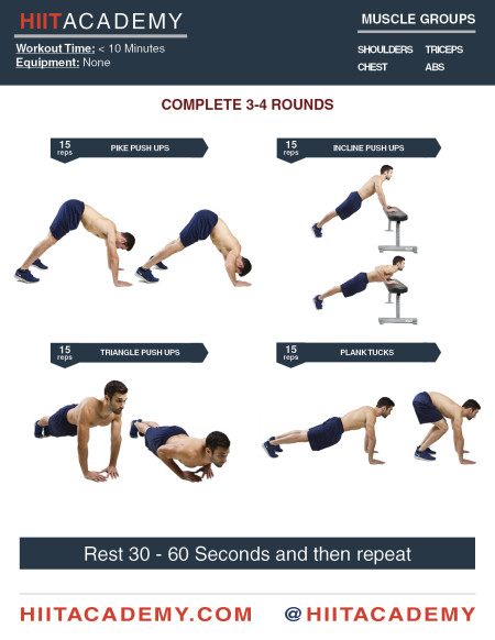 Push Up Pump Up | HIIT Academy | HIIT Workouts | HIIT Workouts For Men ...